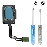 MMOBIEL Home Button Fingerprint Touch Sensor Flex Compatible with Samsung Galaxy S9 / S9 Plus 2018 - Flex Cable Connector - Replacement - Incl. Screwdrivers - Black