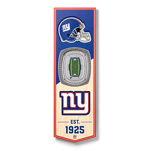 YouTheFan NFL New York Giants 3D Stadium 6x19 Banner - MetLife Stadium