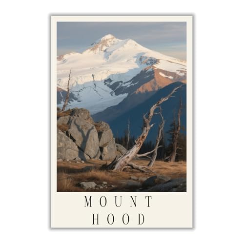Vintage Metal Tin Sign Mount Hood Aluminum Sign For Cafe