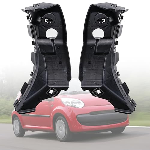 LEVANLIGHT Front Bumper Support Brackets Set Replacement Fit for Peugeot 107 & Citroen C1 2005-2014 Models Reinforced Left & Right Wing Mounting Brackets Replace#741688 & 741687