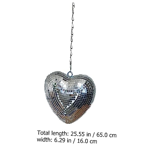 Bola espejada decorativa colgante en forma de corazón para bares, bodas y discotecas miniatura 2