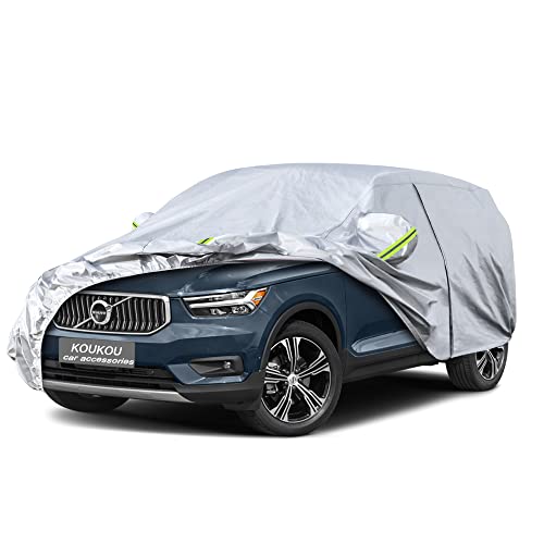 Image of Koukou 6 Layers Car Cover Custom Fit Volvo XC40 from 2018 to 2025, Waterproof All Weather for Automobiles, Sun Rain Dust Snow Protection. (Ships from US Warehouse, Arrive Within 3-7 Days)