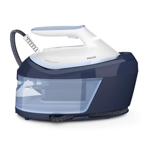 Philips PerfectCare 6000 Series Steam Generator - 2400W, 500g Steam Boost, 6.5 Bar Pressure, OptimalTEMP Technology, 1.8L Tank, White/Blue (PSG6026/20)
