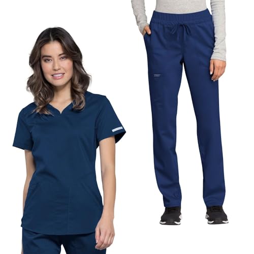 Tenue médicale Cherokee bleu marine pour les longues gardes hospitalières en blouse