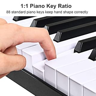 Piano à clavier à 88 touches Piano électrique portable Touches semi-lestées Prise en charge du piano numérique Connexion MIDI Bluetooth Comprend une pédale de maintien, un sac de transport Idéal for l - Les Beatles, Paul McCartney, John Lennon, RIngo Starr, George Harrison Piano à clavier à 88 touches Piano électrique portable Touches semi-lestées Prise en charge du piano numérique Connexion MIDI Bluetooth Comprend une pédale de maintien, un sac de transport Idéal for l – Image 3