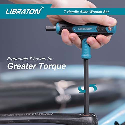 LIBRATON T Handle Allen Keys, Hex Key T-Handle Set, Metric Hexagon Wrench Set, Bike Repair Tool with Storage Case, 7 Pieces 6 LIBRATON T Handle Allen Keys, Hex Key T-Handle Set, Metric Hexagon Wrench Set, Bike Repair Tool with Storage Case, 7 Pieces - Image 6