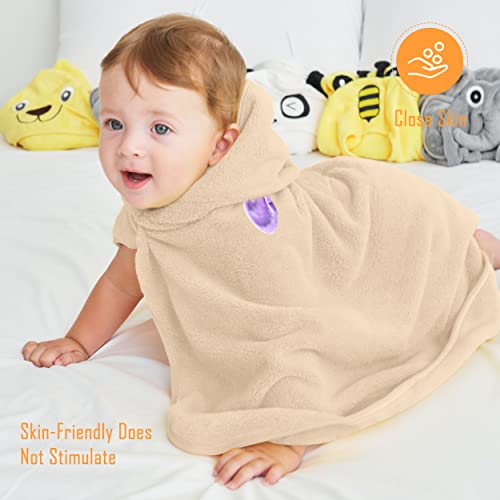 Sunny Zzzzz Baby Hooded Bath Towel And Washcloth Sets, Baby Essentials For Newborn Boy Girl, Baby Shower Towel Gifts For Infant And Toddler - 2 Towel And 8 Washcloths - Fox And Sheep #TOP3