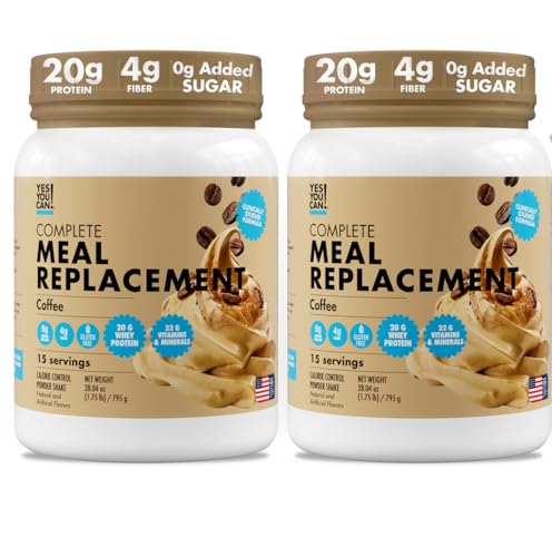Yes You Can! Meal Replacement Shake, Coffee, 15 Servings, 2 Pack