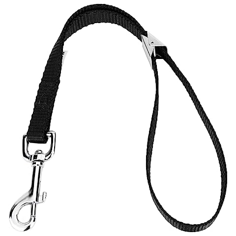 Country Brook Petz­ - Black Nylon Spring Loaded Grooming Loop Featuring Vibrant Colors (16.5 Inch, 5/8 Inch Wide) Cover