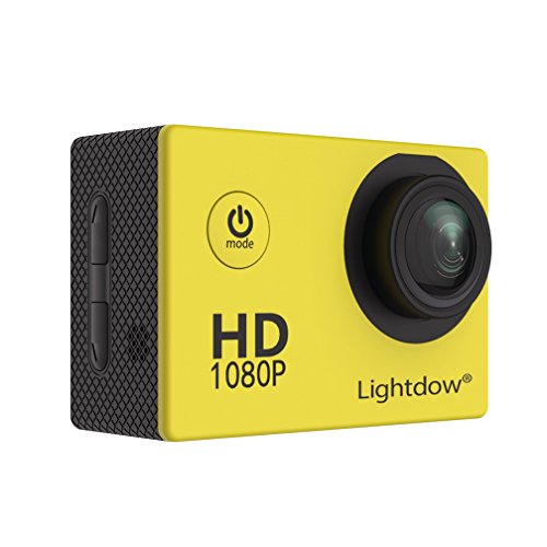 lightdow LD4000 Sports Action Camera HD Waterproof DV Camcorder (Yellow)