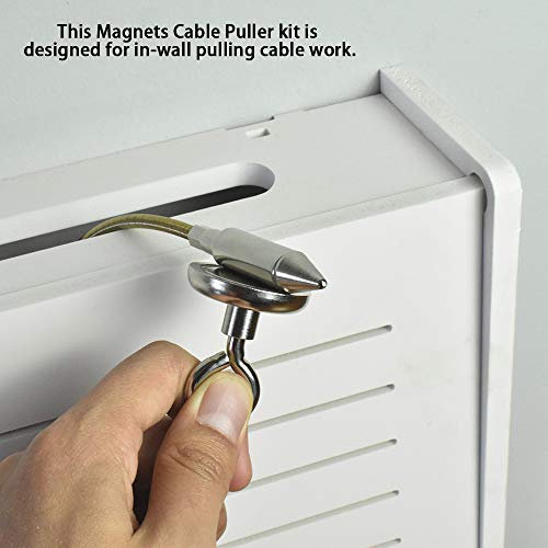 Emilypro Magnets Cable Puller Tapered Steel Stud Bullet Magnet W/Leader & Fish Eye-Let - 1Pc #TOP4