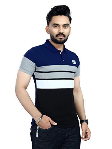 Image of Men's Regular Fit Striped Polo T-Shirts