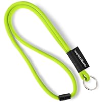 webbomb® Tubular Lanyard zweifarbiges Schlüsselband - rund weich und lang mit Sicherheitsverschluss und Schlüsselring als Schlüsselanhänger Key Chain für Ausweis Handy Schlüssel (neongrün)