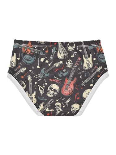 ZZKKO Crazy Music and Rock Guitar Girls Underwear Toddler Panties for Girls Comfort Brief Size 2-8T2