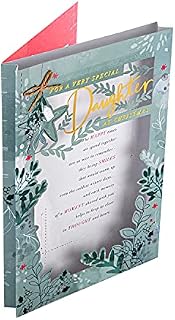 Hallmark Christmas Card for Daughter - Traditional 3D Design with Heartfelt Verse