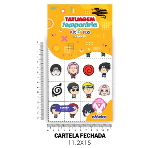 Tatuagem Temporária Infantil Ninja Anime | Kit Festa 32-064