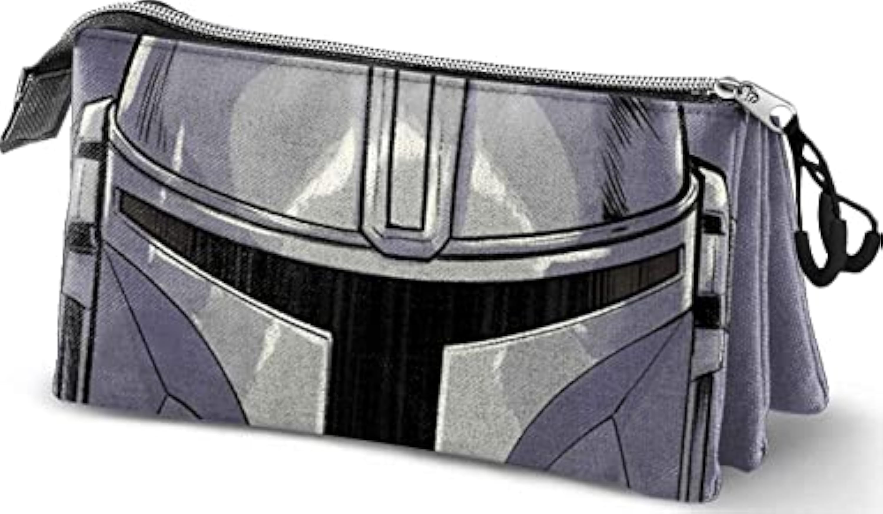 Star Wars Estuche Portatodo Triple, 23 x 11 cm, The Mandalorian Helmet