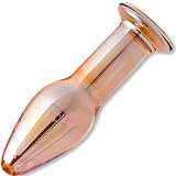 Anal Plug in Vetro 10,5cm ⌀3,3cm – Butt Plug Elegante per Donna, Superficie Liscia, Stimolazione Anale con Effetto Caldo-Freddo, FOPS G63