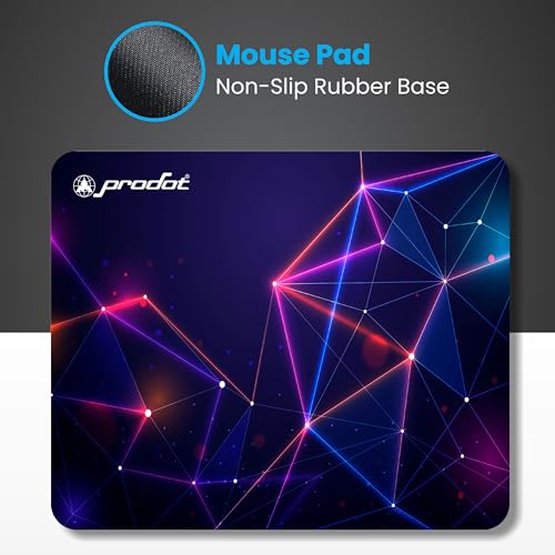 Image of Prodot 4-in-1 Wired Combo Pack | 217 Mini Wired Keyboard + 185 Optical Mouse + 4 in1 Port USB Hub + Anti-Slip Mouse Pad | for Laptop /Desktop