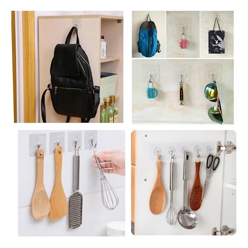 5x Gancho Adesivo Fixação Permanente Sem Furos Inox Metal Para utencílios Cozinha Baheiro Toalha Pan