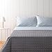 Zucchi, Completo Letto Matrimoniale, Collezione Elettra, 100% Cotone, Azzurro con Fantasia immagine