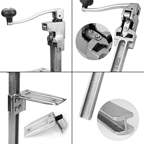 Erinaik Commercial Can Opener Heavy Duty For #10 Cans, 24.2” Manual Table Mounted Can Opener With Plated Steel Base For Large Cans Up To 18” Tall, For Restaurant Hotel Bar Compatible With Edlund #1 #TOP2