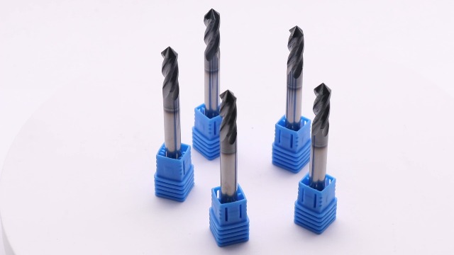 Image of 4 Flute 90 Solid Carbide Drill Mill Set(5Pc, 1 /4 inch), AlTiN Coated | 90 Included Angle, 1 /4 inch Cutting Dia, 1 /4 inch Shank, 3 /4 inch LOC, 2-1 /2 inch OAL For Milling Alloy Steel, Carbon Steel, Iron, Copper