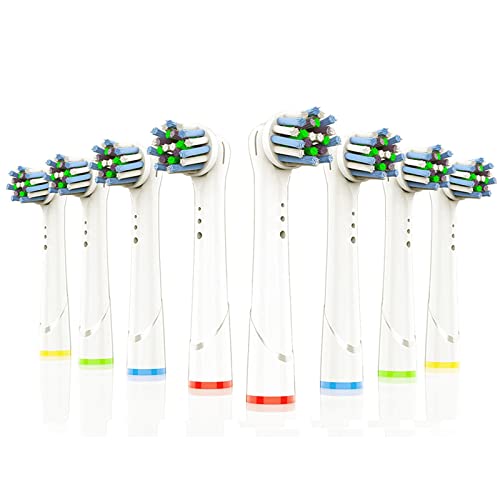 Hemesic Brossettes De Rechange Pour Têtes de Brosse, Brossette Action B Pour Brosse À Dents Électrique Brossette De Recharge Cross - Pack of 8 Cover