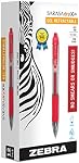 Zebra Pen SARASA Sécher X20 Stylos de gel rétractables, 0.5mm Point moyen, encre bleue avec technologie rapide d'encre sèche, idéal pour les mains gauches, les élimates en smudging et en shearing en secondes, 12-Pack (46720) | La technologie rapide d'encre élimine le smudging et