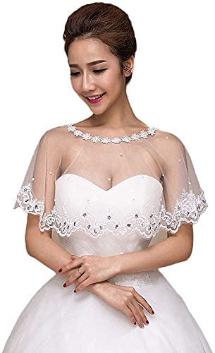 Lace Embroidered Shawl Bridal Evening Wrap Bridal Wedding Cape Shawl Cape Capelet Bolero Flapper Cover Up2