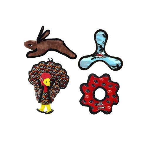 TUFFY - Worlds Tuffest Soft Dog Toy - Barnyard Turkey - Squeakers - Multiple Layers Made Durable Strong