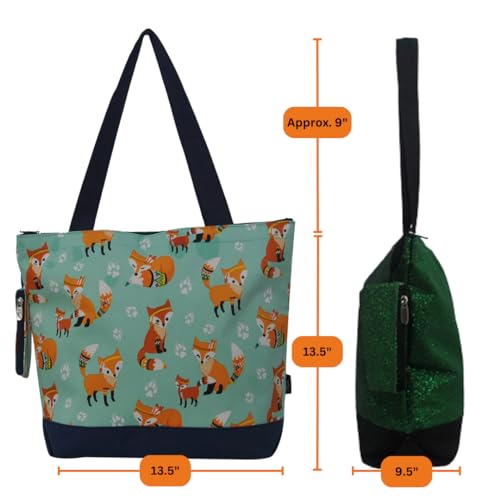 Image of NGIL Medium Top Zipper Closure Canvas Tote Bag with Attached Matching Coin Purse For Moms and Nurses