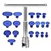 KUQUTIDY 18 Pcs Car Dent Puller Kit, Small Dent Remover Tool for Car, Damage-Free Paintless Body Dent Repair Removal Tools with T Slide Puller and 18 Suction Cups of Different SPEC for Car