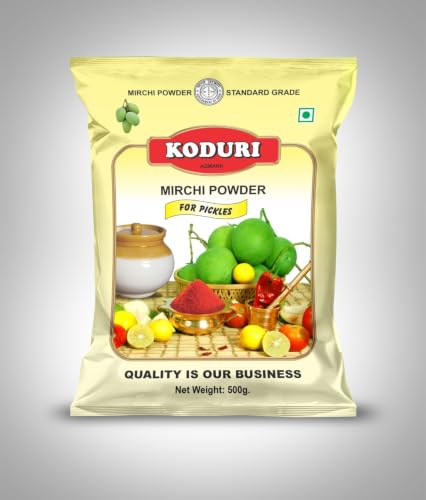 Image of KODURI Red Chilli Powder & Pickle Chilli Powder Combo Pack | Aachar and Lal Mirch Powder | Pachadi Kaaram & Karam Podi | Finely Ground Spices - No Added Flavours, Colors or Preservatives - 1500 Gm