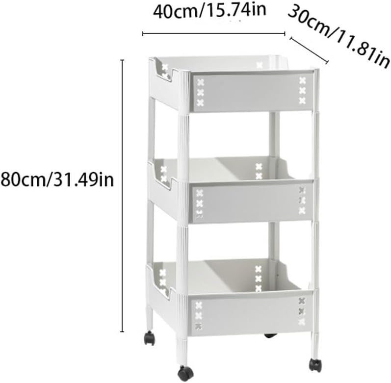 CHICKEN Pot and Pan Organizer Kitchen Storage Rack Snack Storage Rack Washing Machine Bathroom Layered Toilet Storage Rack Floor Rack Kitchen Organizers and Storage(Color:B)