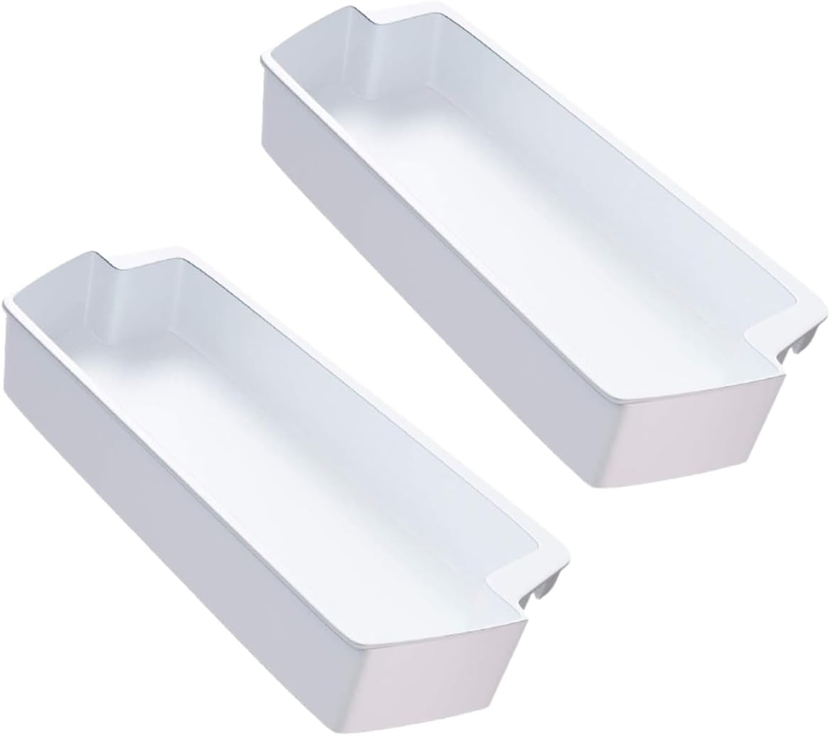 For WP2187172 Refrigerator Door Bin WHITE Replacement For Whirlpool For Kenmore 2-PACK