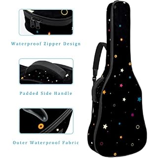 Étui de protection rembourré pour guitare classique acoustique Motif floral Bleu aquarelle, Multicolore 02, 42.9×16.9×4… - Les Beatles, Paul McCartney, John Lennon, RIngo Starr, George Harrison Étui de protection rembourré pour guitare classique acoustique Motif floral Bleu aquarelle, Multicolore 02, 42.9x16.9x4… – Image 4