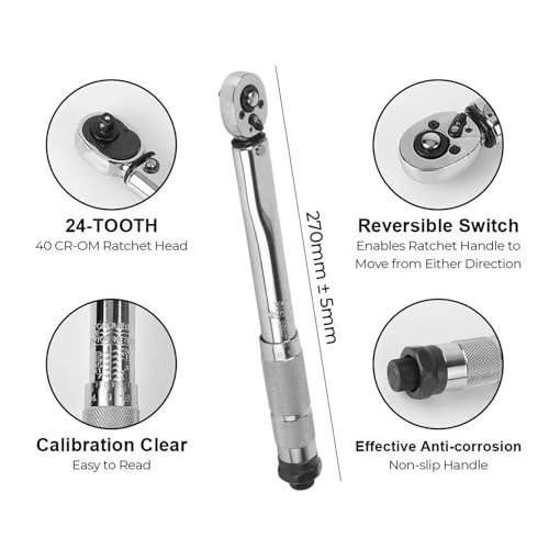 Llave de torque ajustable profesional 5-25N.m miniatura 3