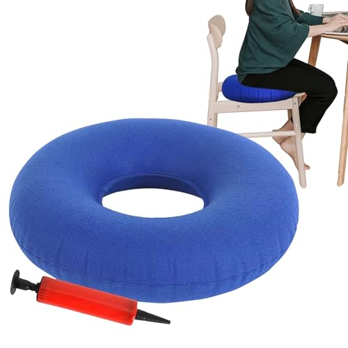 Cojín Redondo Inflable,35cm Cojín de Rosquilla Inflable,para hemorroides,Dolor de coxis,Embarazo