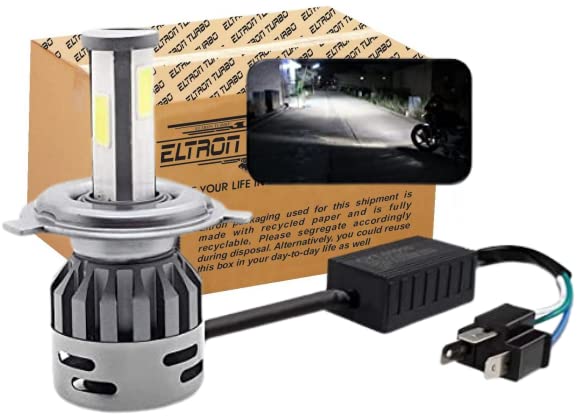 ELTRON TURBO 3 MONTH Warranty High Brightness Front Headlight Universal For All Bikes,Scooties,Motorcycles Models (AC/DC 12V-80V, 50W) H4 Socket White LED Headlight High Low Beam with Cooling Fan (B09F19K58P) Amazon Price History, Amazon Price Tracker