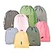 Comius 8 PCS Borse da Viaggio, Borsa Morbida Impermeabile, Sacca da Ginnastica del Sacchetto Portatile a Spalla, Cosmetici Valigia Lavanderia Toilette Pouch, Drawstring Bag (PE)