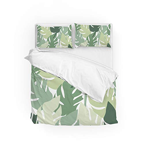 Housse de couette feuilles tropicales pour lit douillet vert - 2