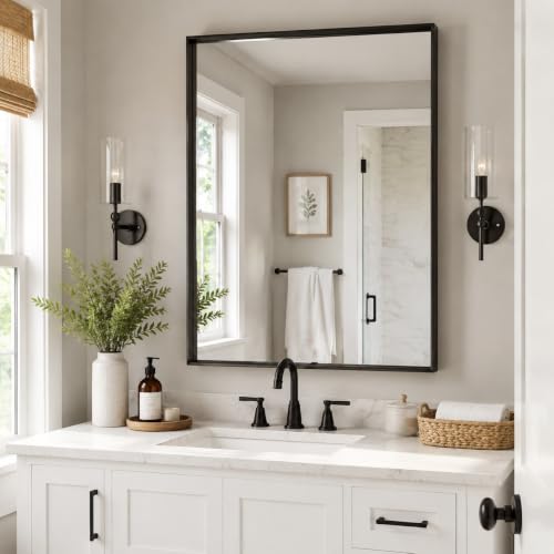 Dimelax 24 x 36 Inch Black Bathroom Mirror, Vanity Mirror for Bathroom - image 2