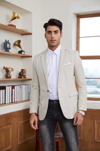 SUZHIMO Mens Casual Blazer Sport Coats One Button Lightweight Knit Textured Suit Jackets for Men3