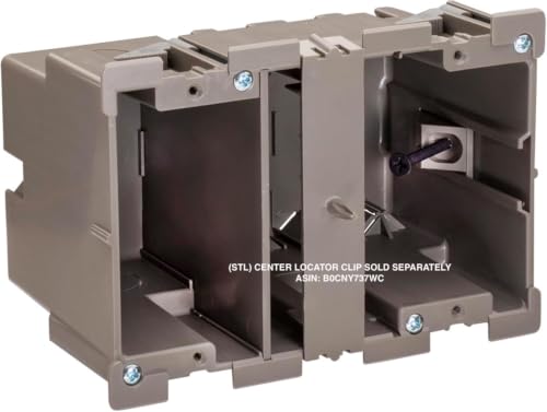 Image of SmarToggle Three Gang Retrofit Wall Box - Old Work Electrical Box for Stud or No-Stud Mount | 1-1 /2 inch Toggle Depth | Triple Device, Smart Switch, or Outlet PC Wall Box, 3-Pack