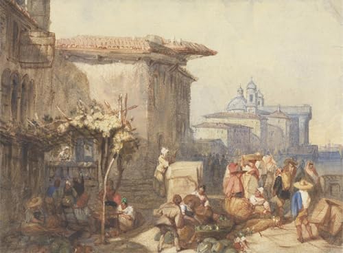 Scène de marché à Venise Peintures Murales pour Salon Lumineux