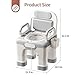 AKIMRABY Bedside Commode, Upgraded Safety Commode Toilet for Elderly Disabled, Potty Chair for Adult with Enlarged Arms, Height Adjustable, 900lbs Heavy Duty Bedside Commodes for Seniors