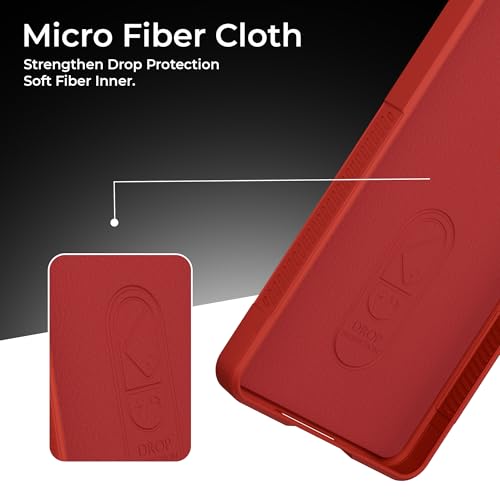 Image of A rtistque Liquid Silicone Stripes Back Cover Case for Google Pixel 7 Pro | with Camera Protection | with Inner Fabric | Anti Slip Grip | AirBag Case - Red