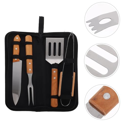 Set de Utensilios para Parrilla Acero Inoxidable 4 pzas miniatura 7