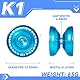 YOSTAR K1 Plus Reaktionsschnelles JoJo für Kinder Anfänger, Pro Yoyo Professionelles Kunststoff Yoyo mit Jo Jo Fall + Yo-Yo Handschuh + 12 Yoyo Schnüren (Kristallblau)